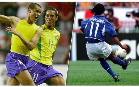 Brazil's 2002 World Cup Stars Ronaldinho, Rivaldo