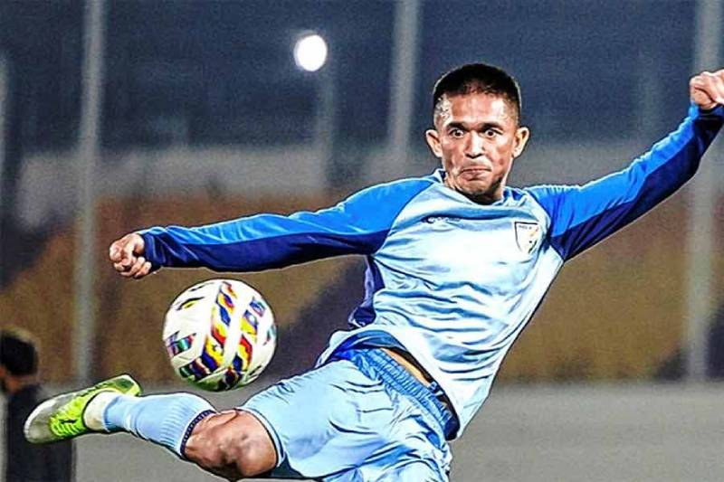 India vs. Maldives Football Match Sunil Chhetri